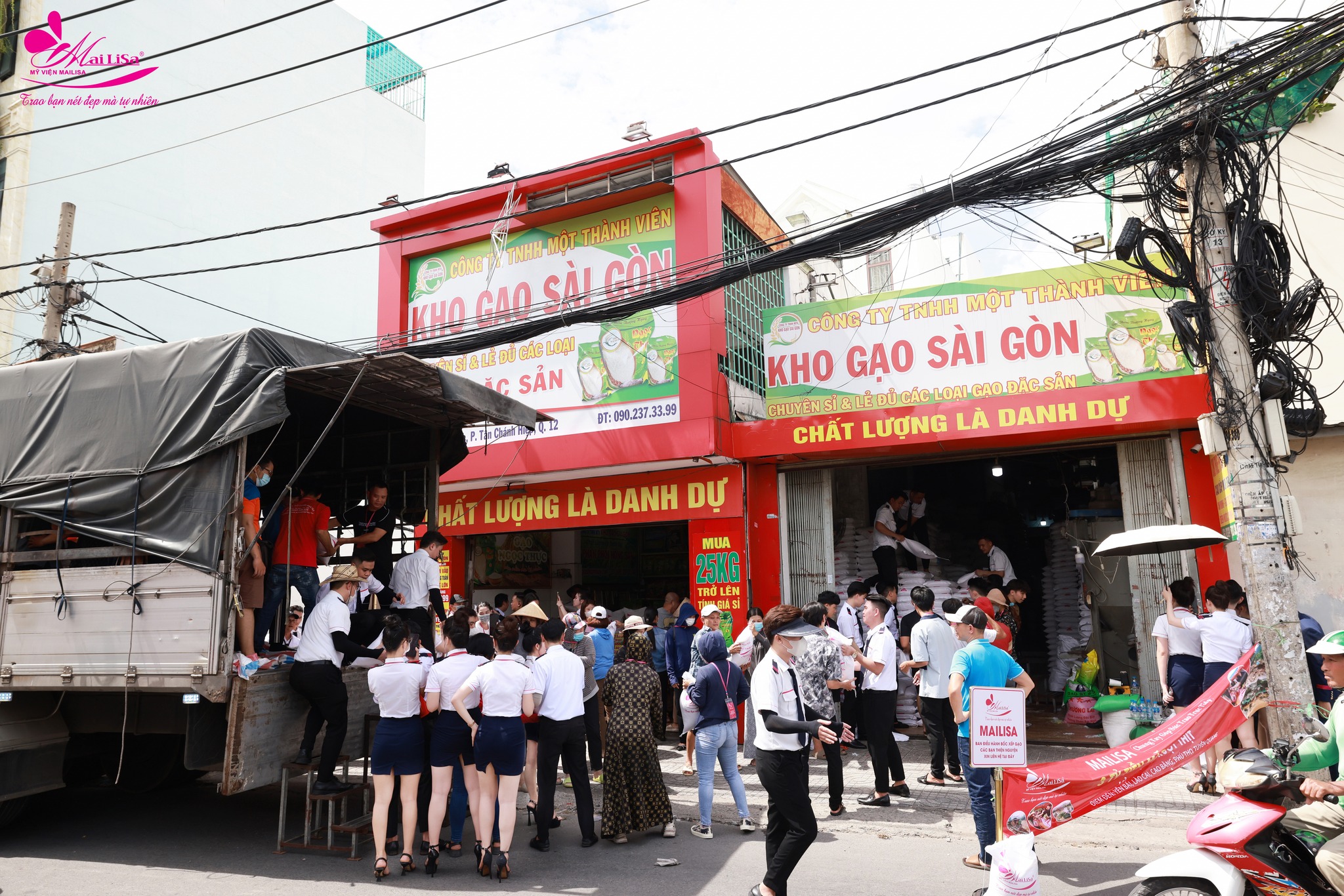 Kho gạo Sài Gòn cung cấp gạo giá rẻ uy tín, chất lượng cho hoạt động từ thiện của thẩm mỹ viện Mailisa