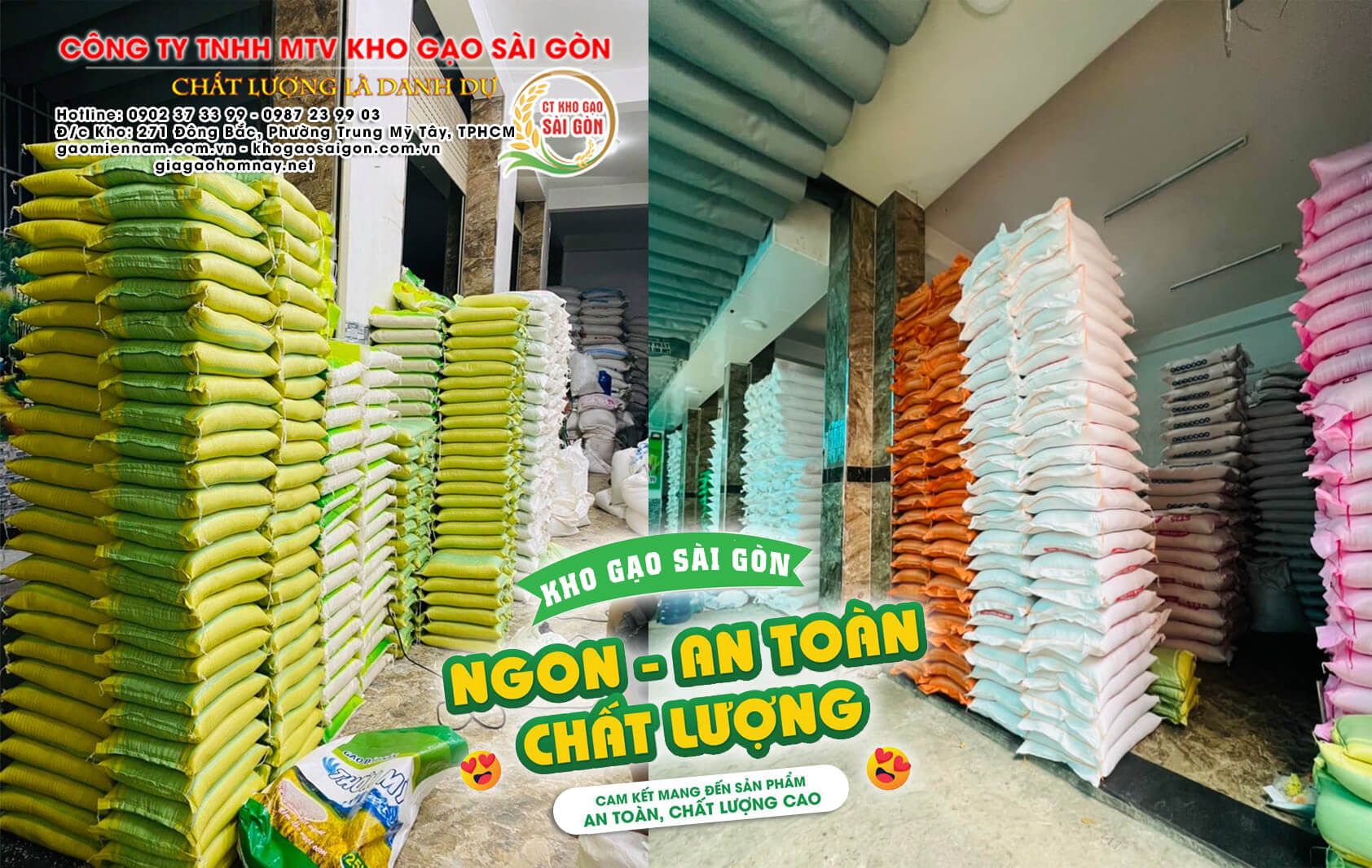 Kho gạo Sài Gòn - Tổng kho gạo sỉ Miền Nam uy tín, chất lượng