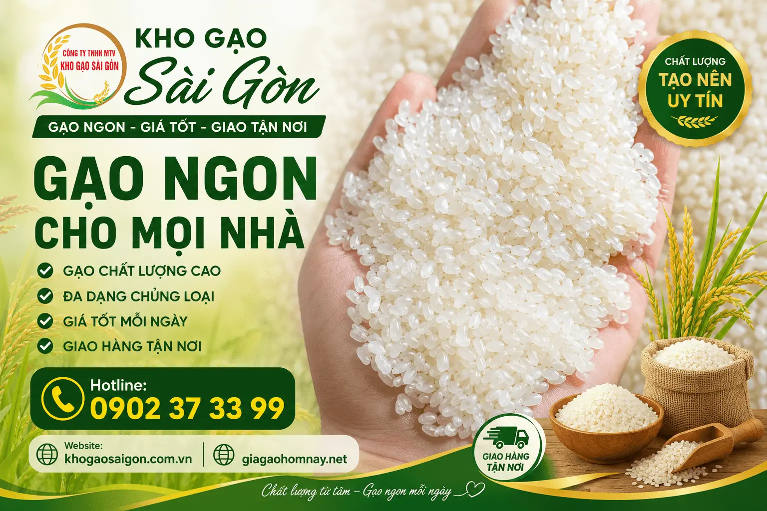 Kho gạo Sài Gòn: Nguồn cung cấp gạo ngon chất lượng tại TPHCM