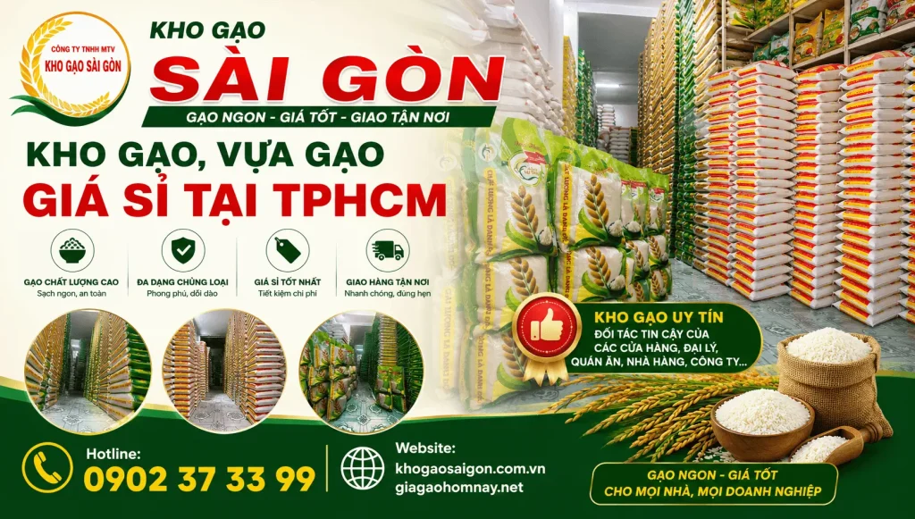Kho Gạo Sài Gòn – Đơn vị cung cấp gạo sỉ lẻ tại TPHCM theo nhu cầu